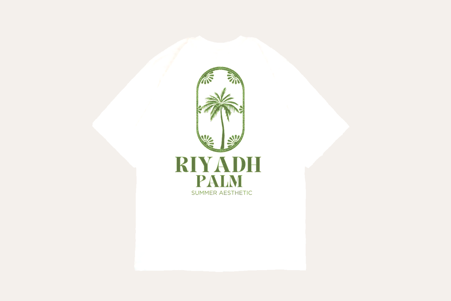 ٍRIYADH PALM White T-SHIRT OVERSIZED - Marrakesh Brand™️