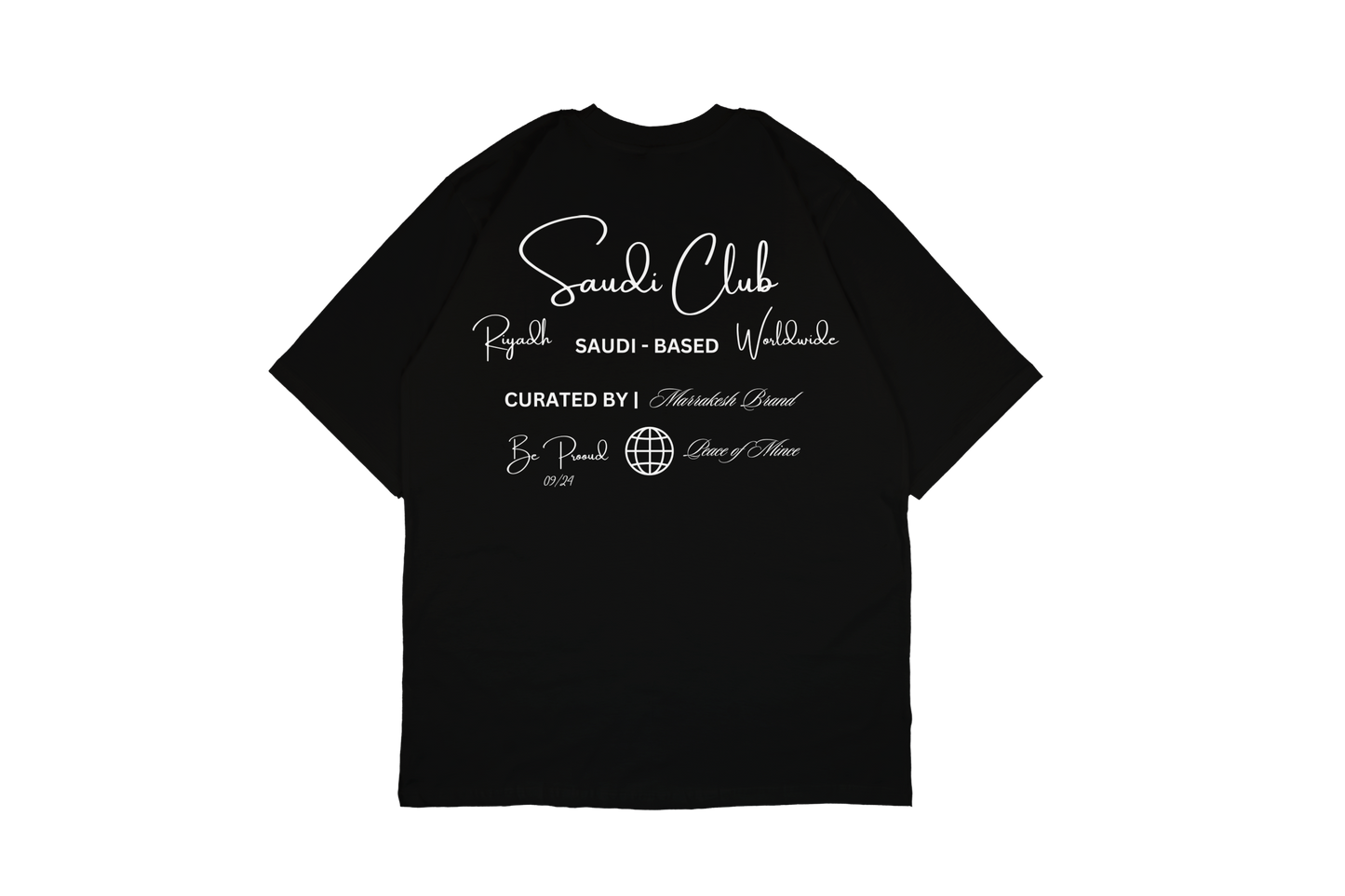 Saudi Club Black Tee | Marrakesh Brand