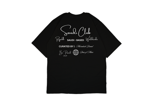Saudi Club Black Tee | Marrakesh Brand