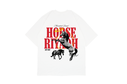 Riyadh Horse White Tee| Marrakech Brand